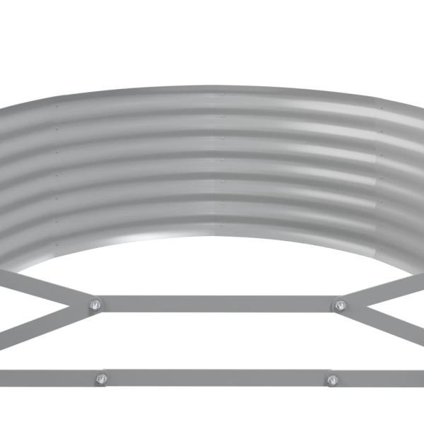 Hochbeet Verzinkter Stahl 249x100x36 cm Silbern