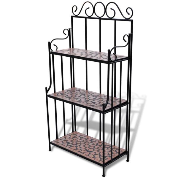 ARDEBO.de - Pflanzenständer Mosaik Terracotta