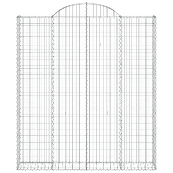 Gabione mit Hochbogen 200x30x220/240 cm Verzinktes Eisen