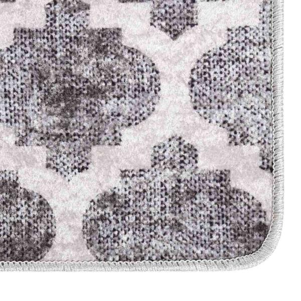 Teppich Waschbar 190x300 cm Grau und Weiß