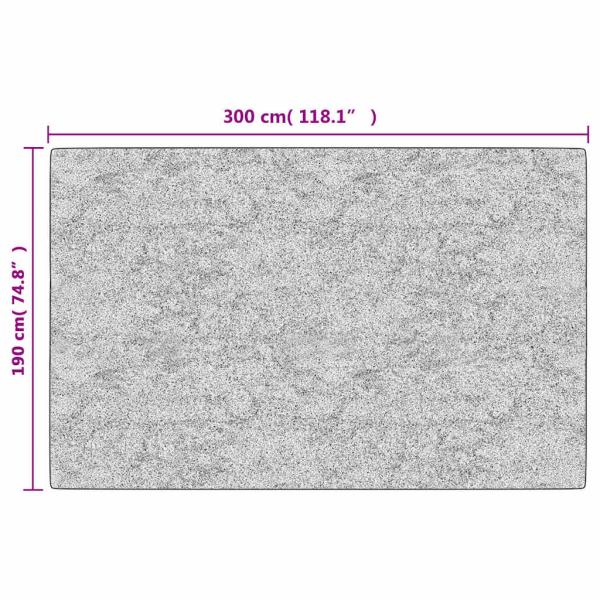 Teppich Waschbar 190x300 cm Grau und Weiß
