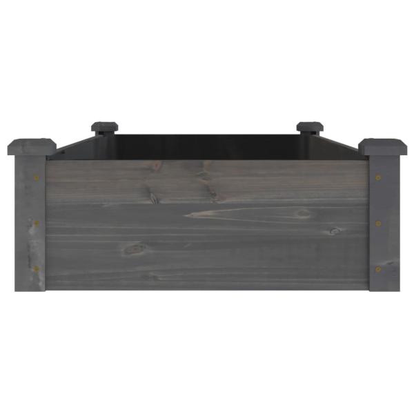 Hochbeet mit Einsatz Grau 120x60x25 cm Massivholz Tanne