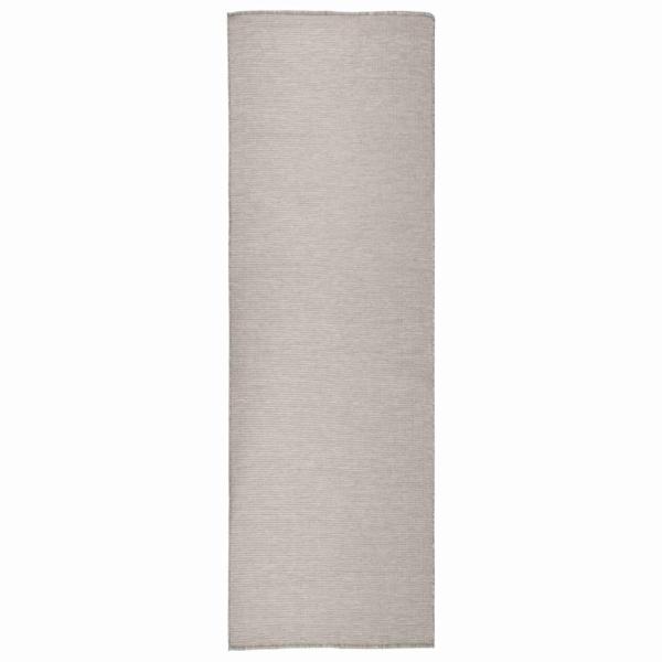 ARDEBO.de - Outdoor-Teppich Flachgewebe 80x250 cm Hellgrau