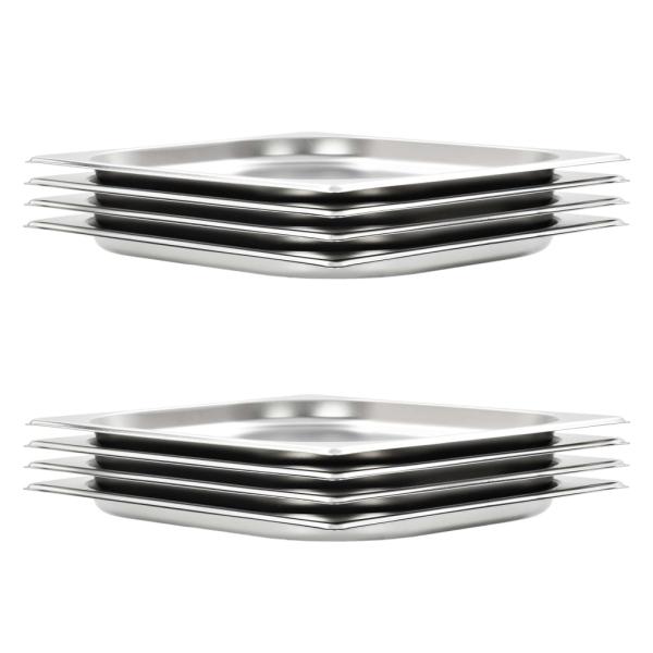 ARDEBO.de - Gastronormbehälter 8 Stk. GN 1/2 20 mm Edelstahl