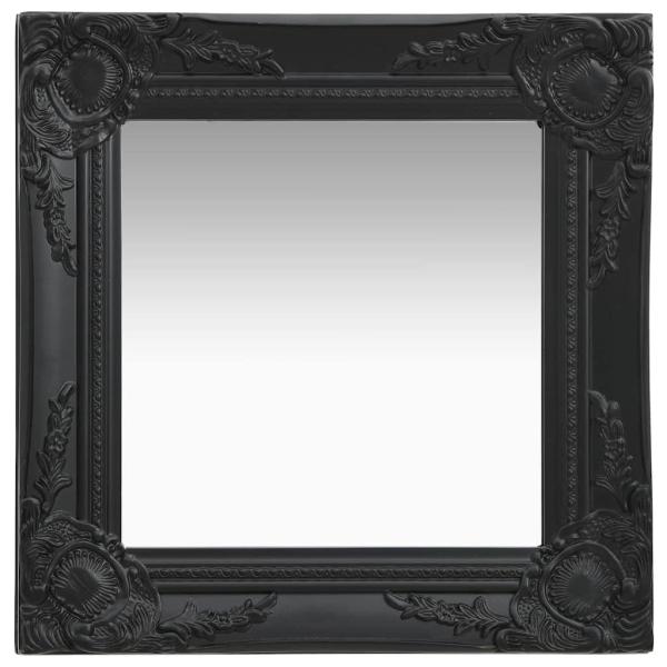 ARDEBO.de - Wandspiegel im Barock-Stil 40x40 cm Schwarz