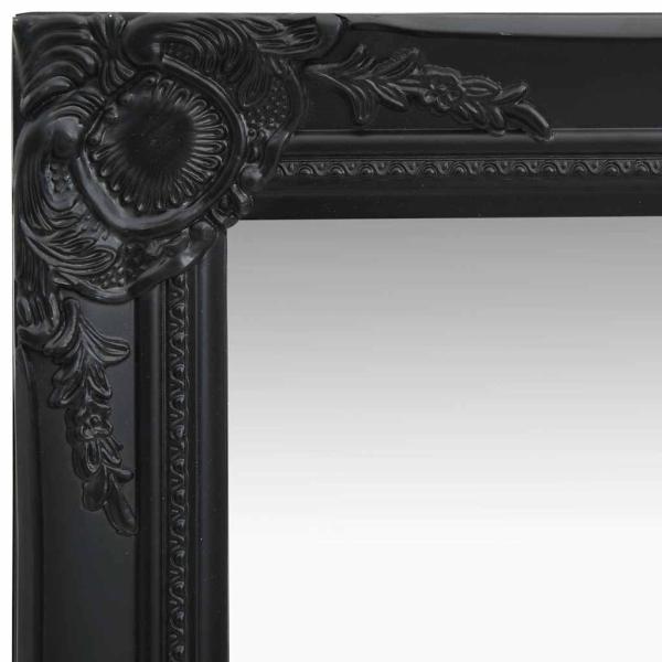 Wandspiegel im Barock-Stil 40x40 cm Schwarz