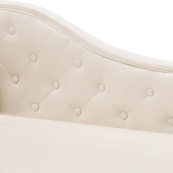 Chaiselongue Creme Kunstleder
