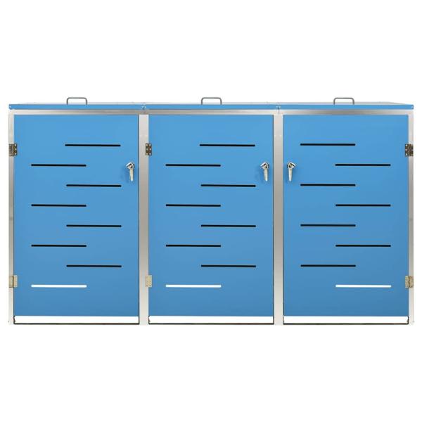 Mülltonnenbox für 3 Tonnen 207x77,5x115 cm Edelstahl