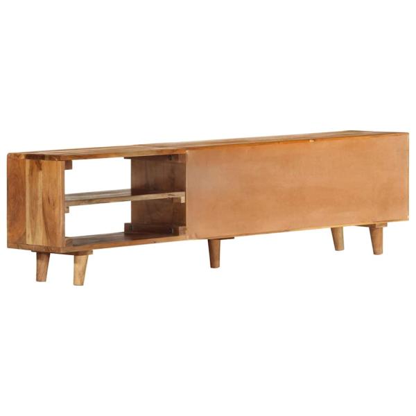 TV-Schrank Massivholz Akazie Honigfarbenes Finish 140x30x40 cm