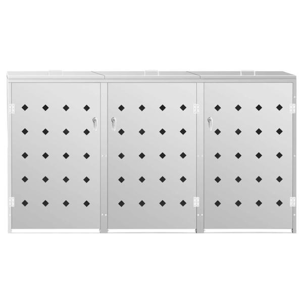 Mülltonnenbox für 3 Tonnen 240 L Edelstahl