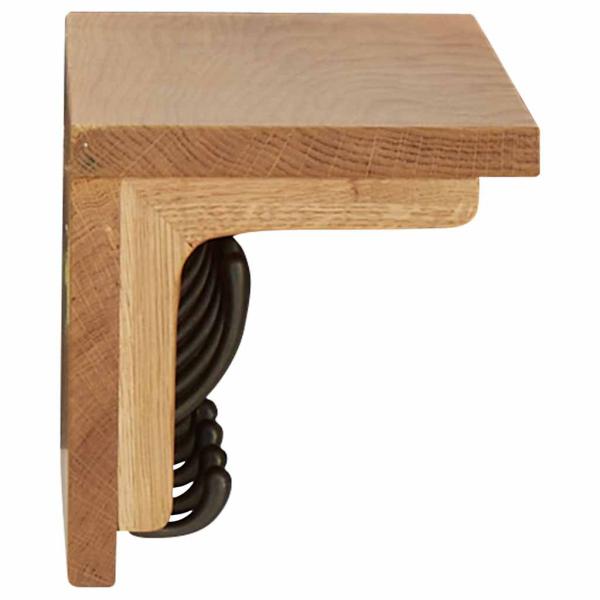 Wandgarderobe 60x16x16 cm Massivholz Eiche
