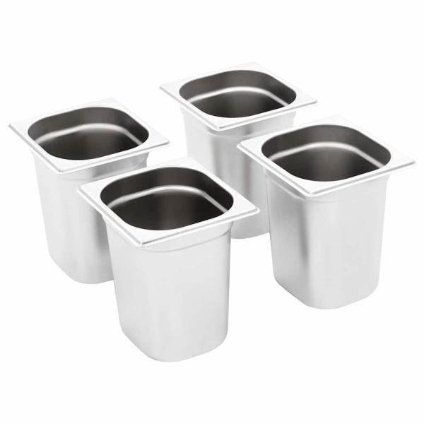 Gastronormbehälter 8 Stk. GN 1/6 200 mm Edelstahl