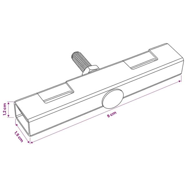 U-Mattenverbinder 10 Sets Anthrazit