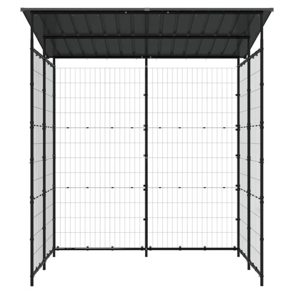 Fahrradschuppen 190x190x222 cm Stahl Schwarz