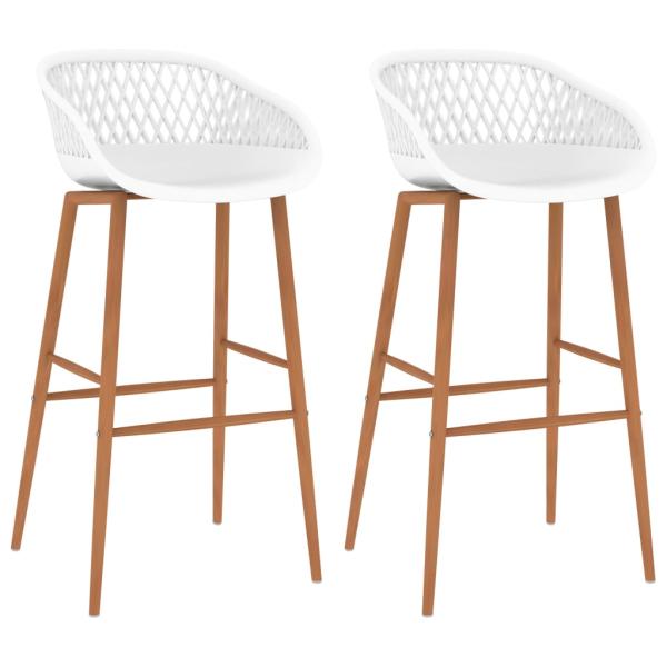 ARDEBO.de - Barhocker 2 Stk. Weiß