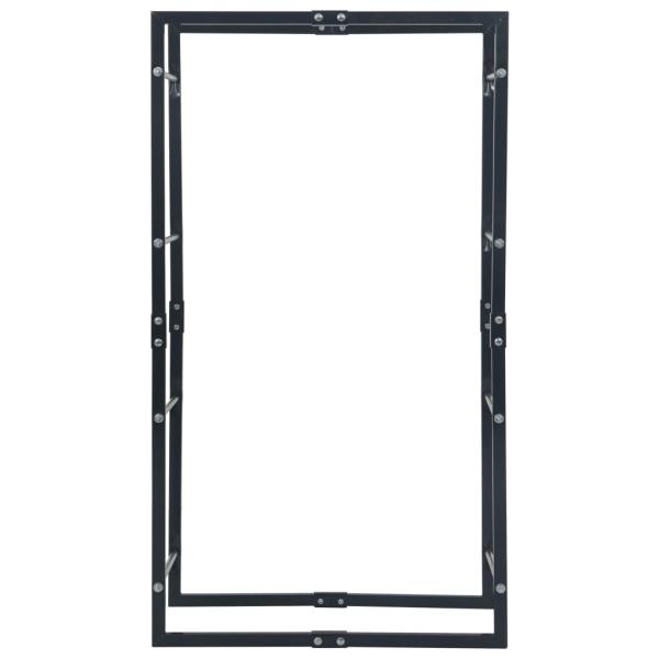 Brennholzregal Schwarz 80×25×150 cm Stahl
