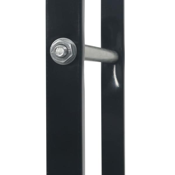Brennholzregal Schwarz 80×25×150 cm Stahl