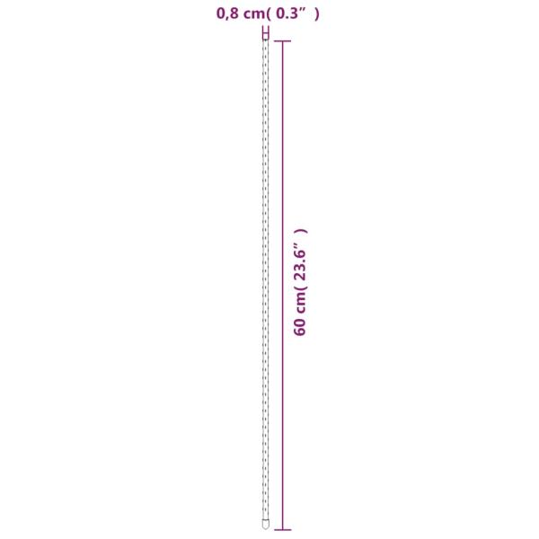 Pflanzenstützen 30 Stk. Grün 60 cm Stahl