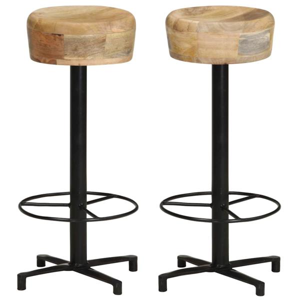 ARDEBO.de - Barhocker 2 Stk. 76 cm Mango Massivholz