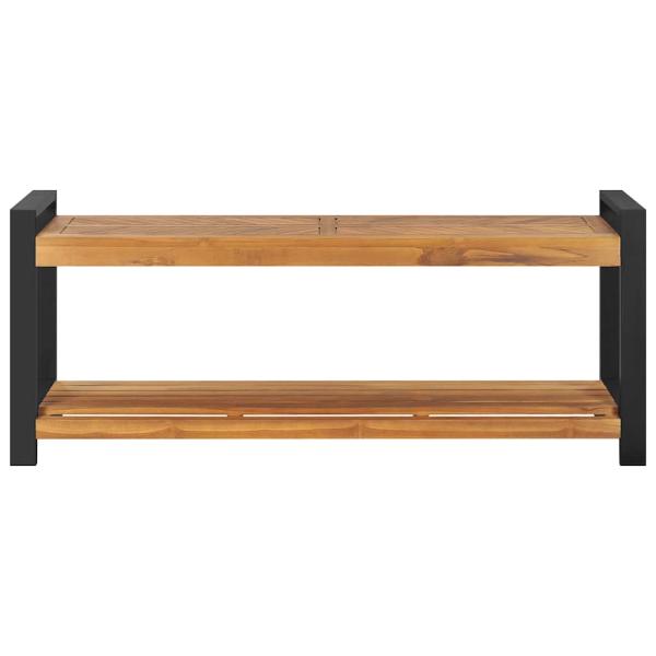 Sitzbank 120 cm Massivholz Teak