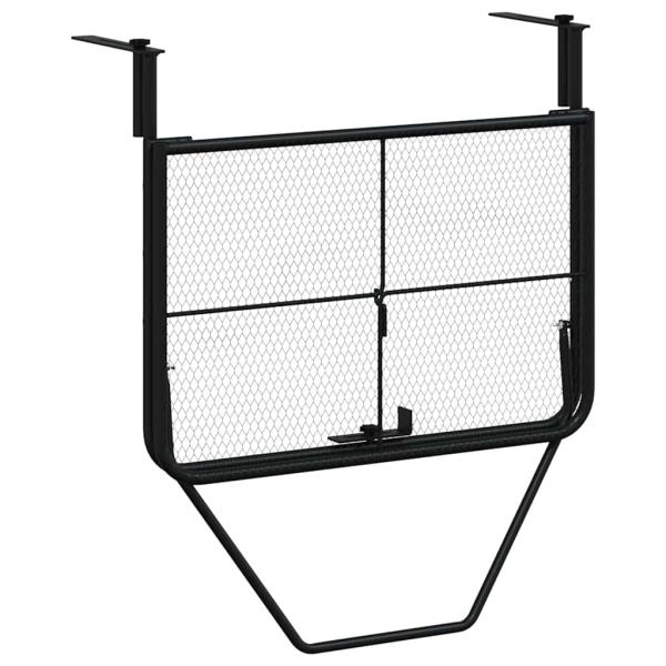 Balkontisch Schwarz 60x40 cm Stahl