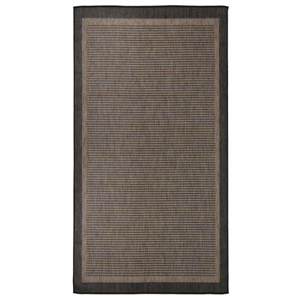 ARDEBO.de - Outdoor-Teppich Flachgewebe 80x150 cm Dunkelbraun