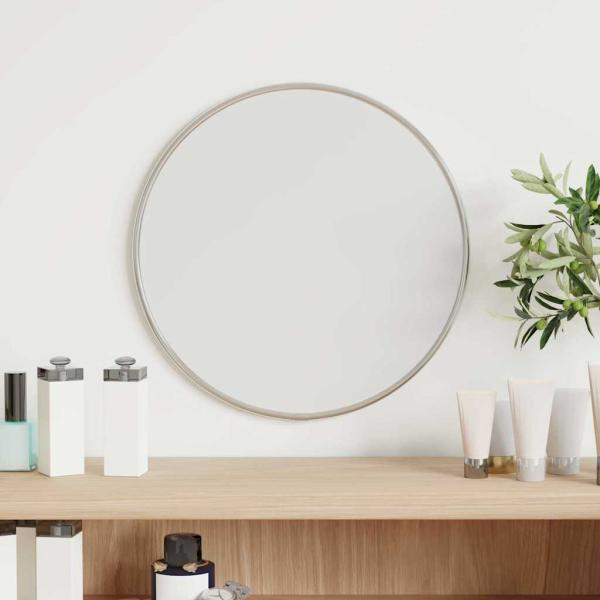ARDEBO.de - Wandspiegel Silbern Ø 30 cm Rund