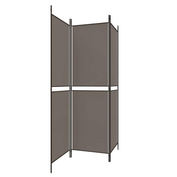 3-tlg. Paravent Anthrazit 150x200 cm Stoff