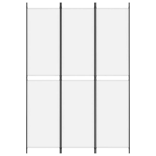 3-tlg. Paravent Weiß 150x220 cm Stoff