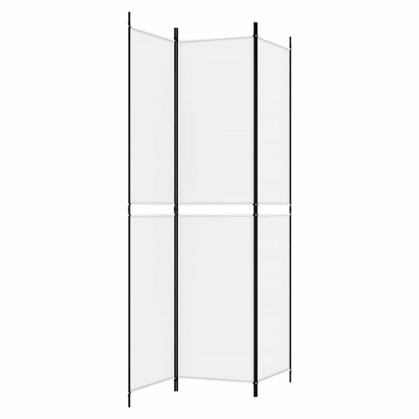 3-tlg. Paravent Weiß 150x220 cm Stoff