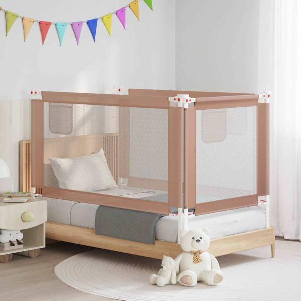 ARDEBO.de - Kleinkind-Bettschutzgitter Taupe 140x25 cm Stoff