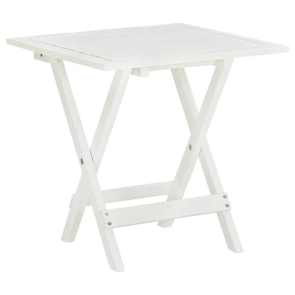 ARDEBO.de - Bistrotisch Weiß 46x46x47 cm Massivholz Akazie