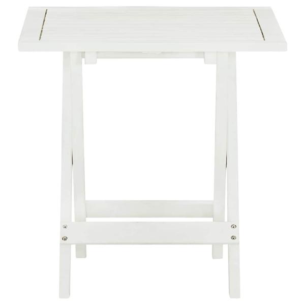 Bistrotisch Weiß 46x46x47 cm Massivholz Akazie