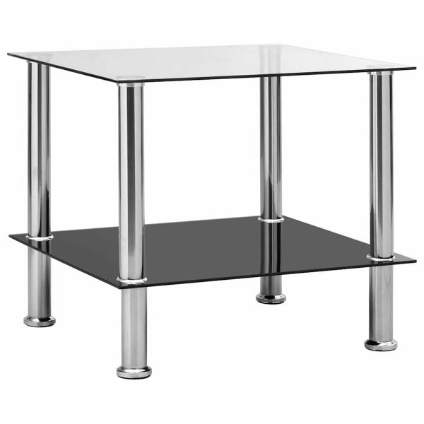 ARDEBO.de - Beistelltisch Transparent 45x50x45 cm Hartglas