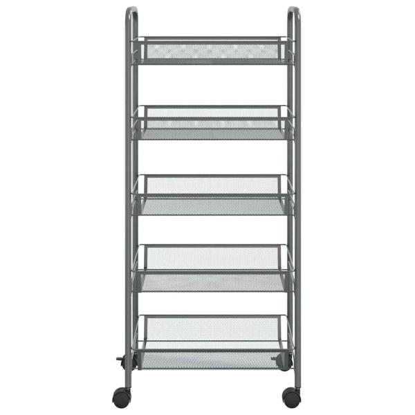 K?chenwagen 5 Etagen Grau 46x26x105 cm Eisen