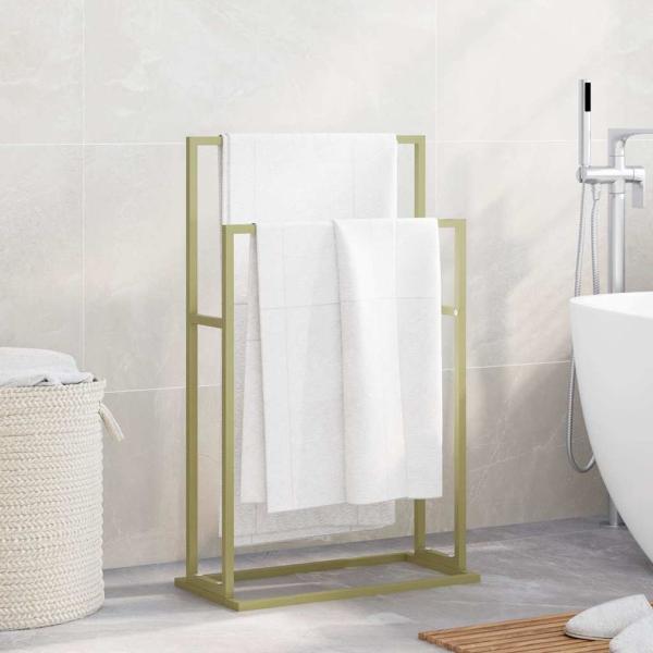 ARDEBO.de - Handtuchständer Gold 48x24x78,5 cm Eisen