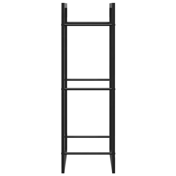 Brennholzregal Mattschwarz 50x28x94 cm Stahl