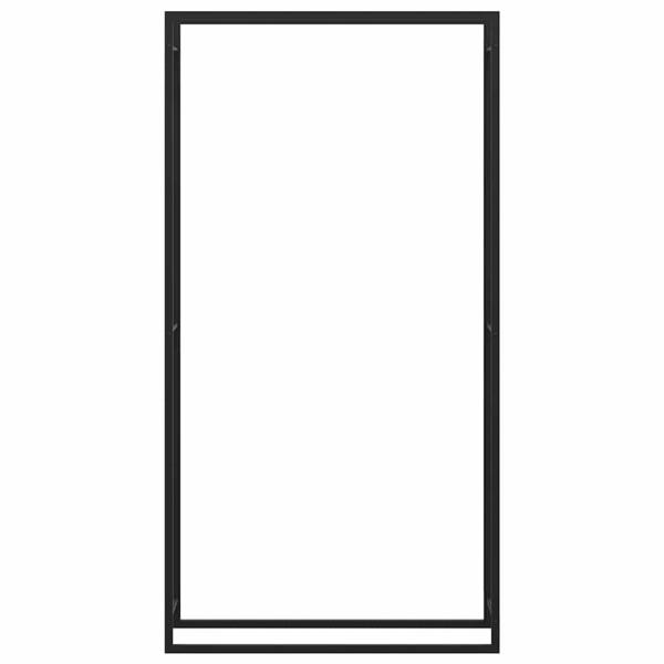 Brennholzregal Mattschwarz 110x28x214 cm Stahl