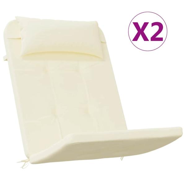 Adirondack-Auflagen 2 Stk. Creme Oxford-Gewebe