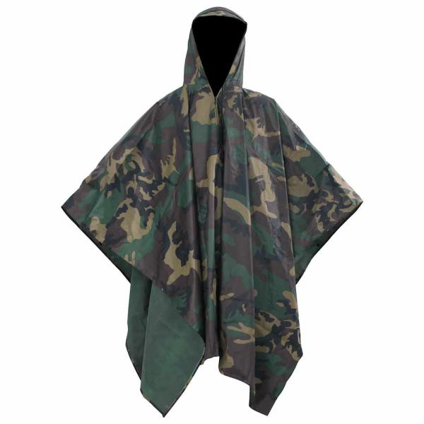 ARDEBO.de - Wasserdichter Armee-Regenponcho für Camping/Wandern Tarnung