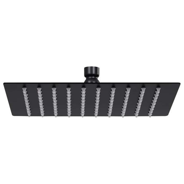 ARDEBO.de - Regenbrause Edelstahl 20x20 cm Quadrat Schwarz