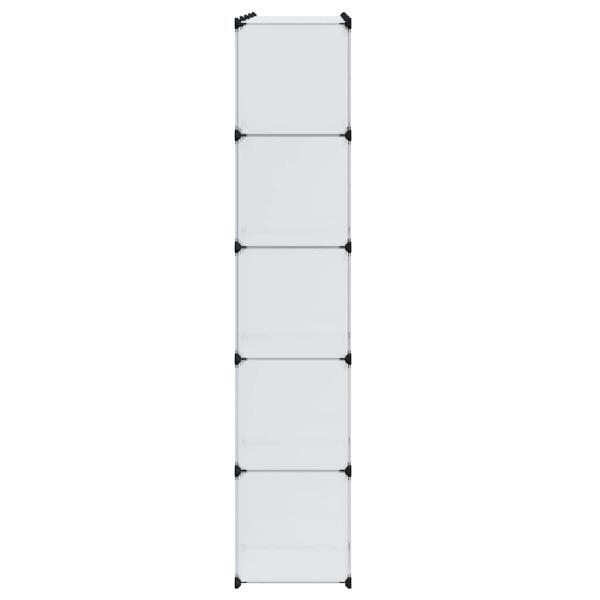 Modularer Schrank mit 14 Fächern Weiß 37x146x180,5 cm