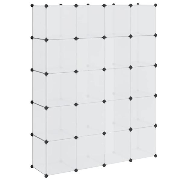 Modularer Schrank mit 14 Fächern Weiß 37x146x180,5 cm