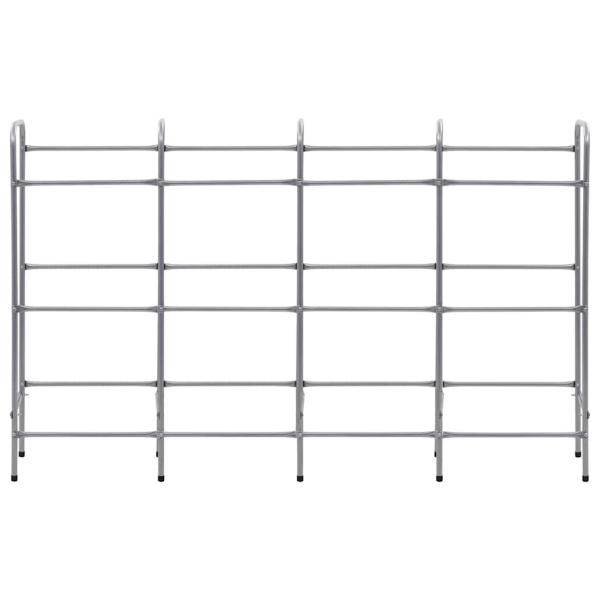 Kistenregal für 12 Kisten Silbern 190x33x116 cm Stahl