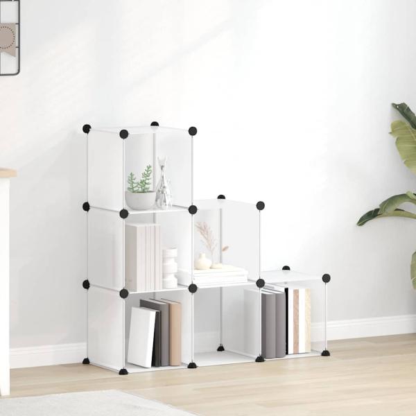 ARDEBO.de - Regalsystem mit 6 Würfeln Transparent PP