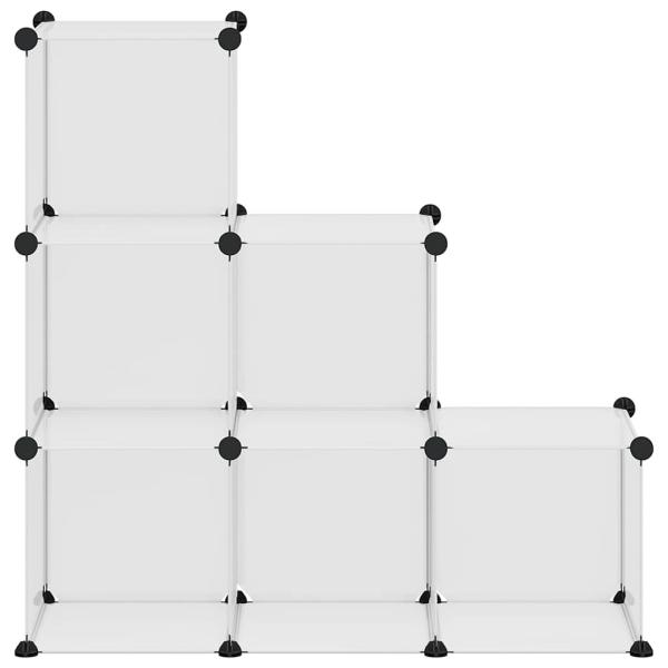 Regalsystem mit 6 Würfeln Transparent PP