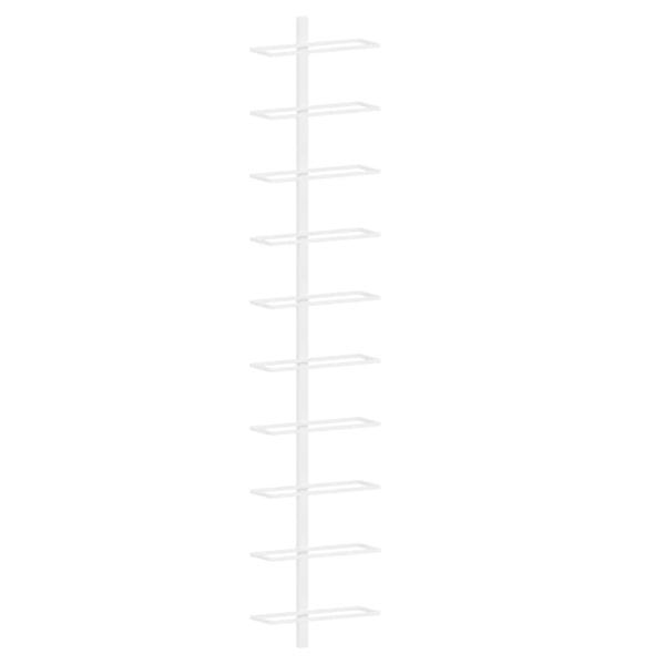Wand-Weinregal für 10 Flaschen Weiß Metall