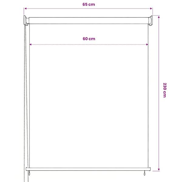Außenrollo 65 (B) x 230 (H) cm Anthrazit