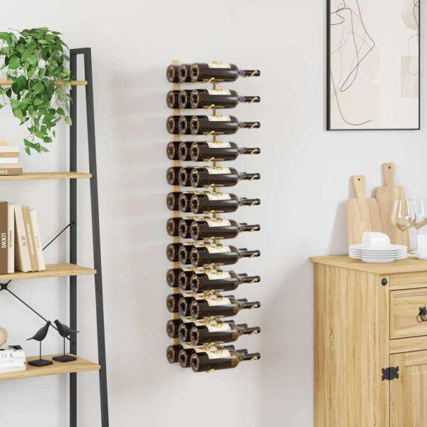 Wand-Weinregal für 36 Flaschen Golden Eisen