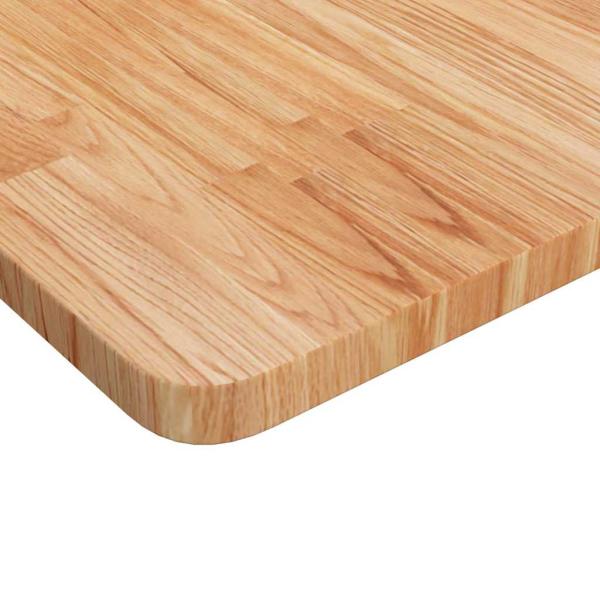 Tischplatte Quadratisch Hellbraun 40x40x2,5cm Behandelte Eiche